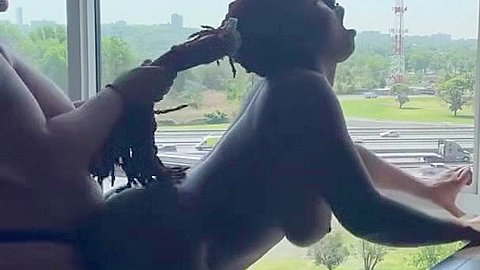 Curvy Latina Roughly Fucks Her Ebony Girlfriend With A Strap On!